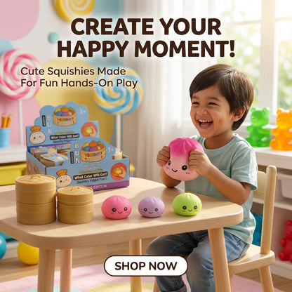 Bun Squishy Fidget Dumpling Toy for Kids
