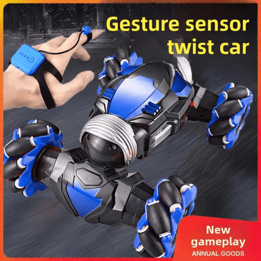 Gesture Sensor RC Stunt Car – Dual Control, Flips, Spins & LED Effects