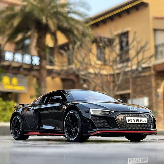 Diecast 1:24 Scale Audi R8 Model Car – Premium Alloy Sports Car Toy with Light & Sound