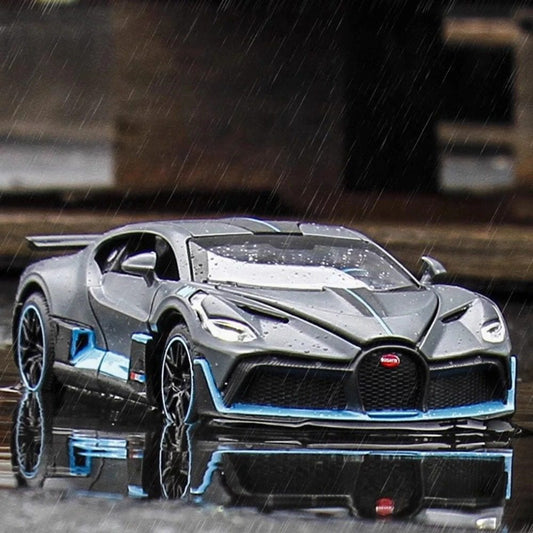 Diecast 1:32 Scale Bugatti Alloy Model Car – Luxury Sports Car Toy with Light & Sound