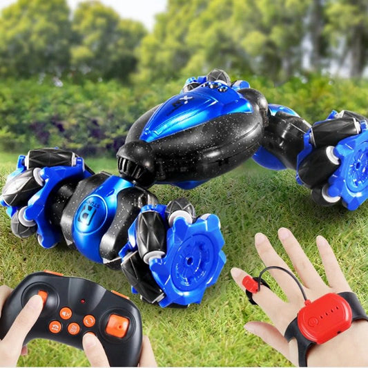 Wristwatch Controlled 4WD Stunt RC Car – High-Speed Rechargeable Toy for Boys & Girls