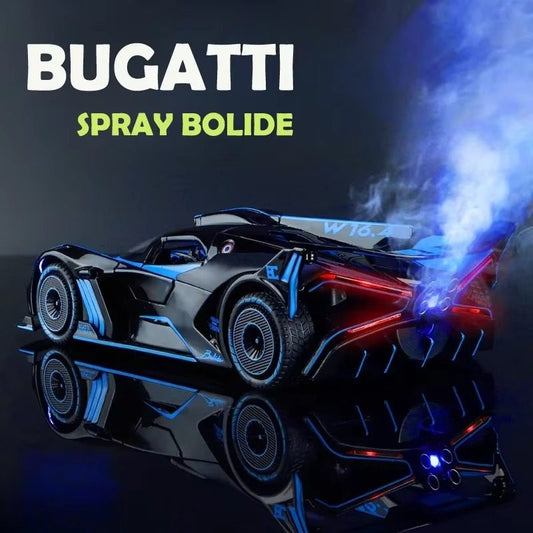 1:24 Diecast Bugatti Bolide Smoke Edition – Luxury Alloy Model Car Toy for Boys & Adults