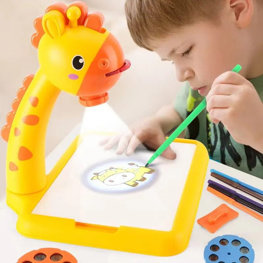 Giraffe Writing & Drawing Projector Desk – Educational Art Toy for Kids