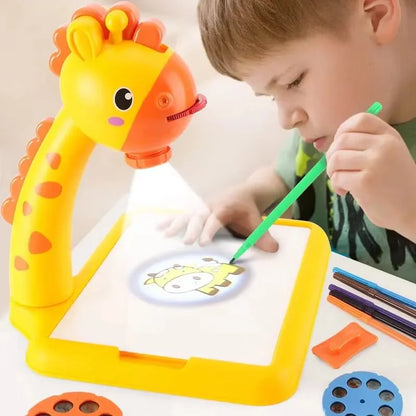 Giraffe Writing & Drawing Projector Desk – Educational Art Toy for Kids