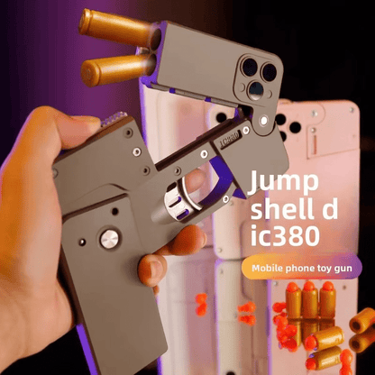 Foldable Mobile Phone Soft Bullet Gun Toy for Kids