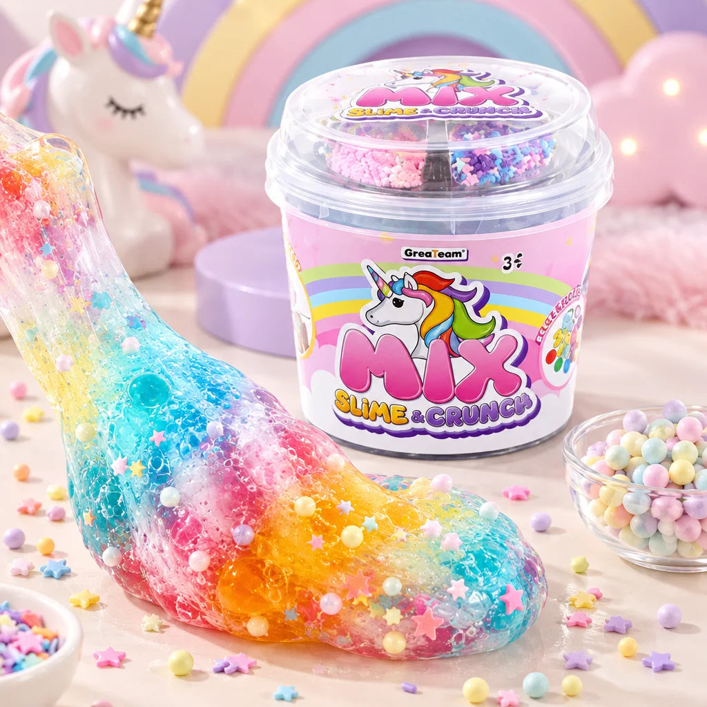Unicorn Mix Slime & Crunchy
