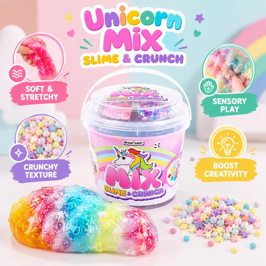 Unicorn Mix Slime & Crunchy